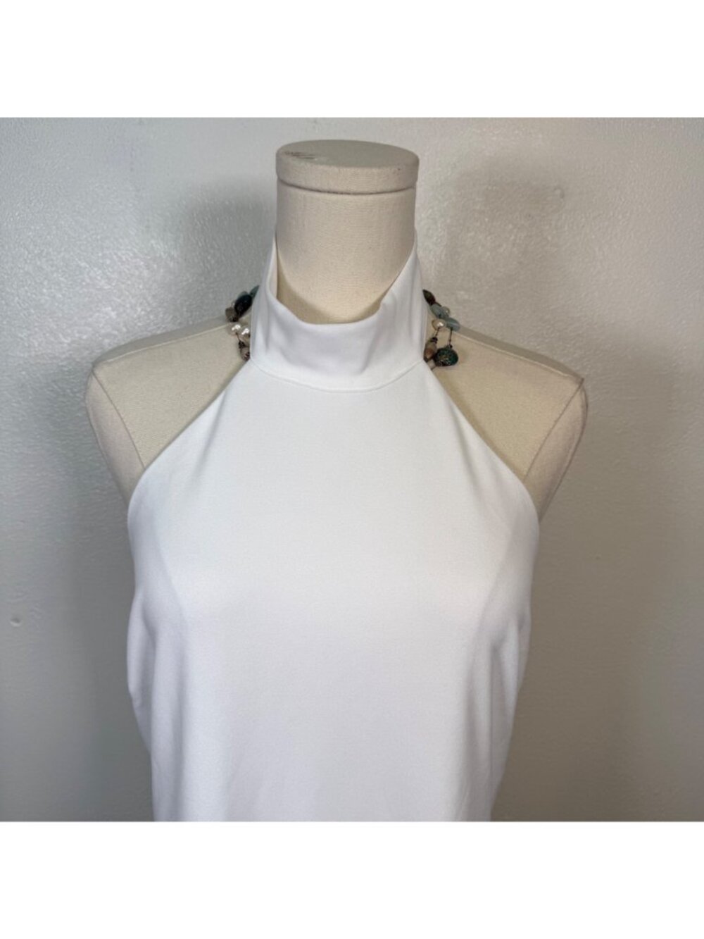 Lulus Alaura White Backless Halter Maxi Dress Wedding Bridal Party Formal XL - Picture 5 of 16